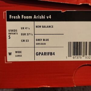 New Balance FRESH FOAM Arishi V4 Kids' lace-up / Lace Free 5wide Shoe NWT